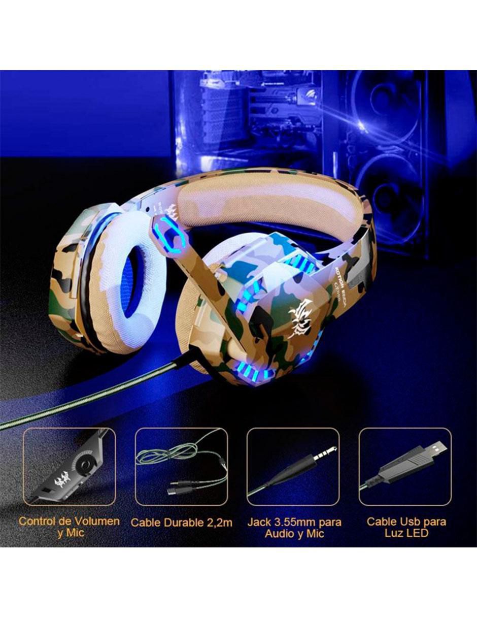 Audífonos Over-Ear Petukita Box G7500 Alámbricos con cancelación de ruido