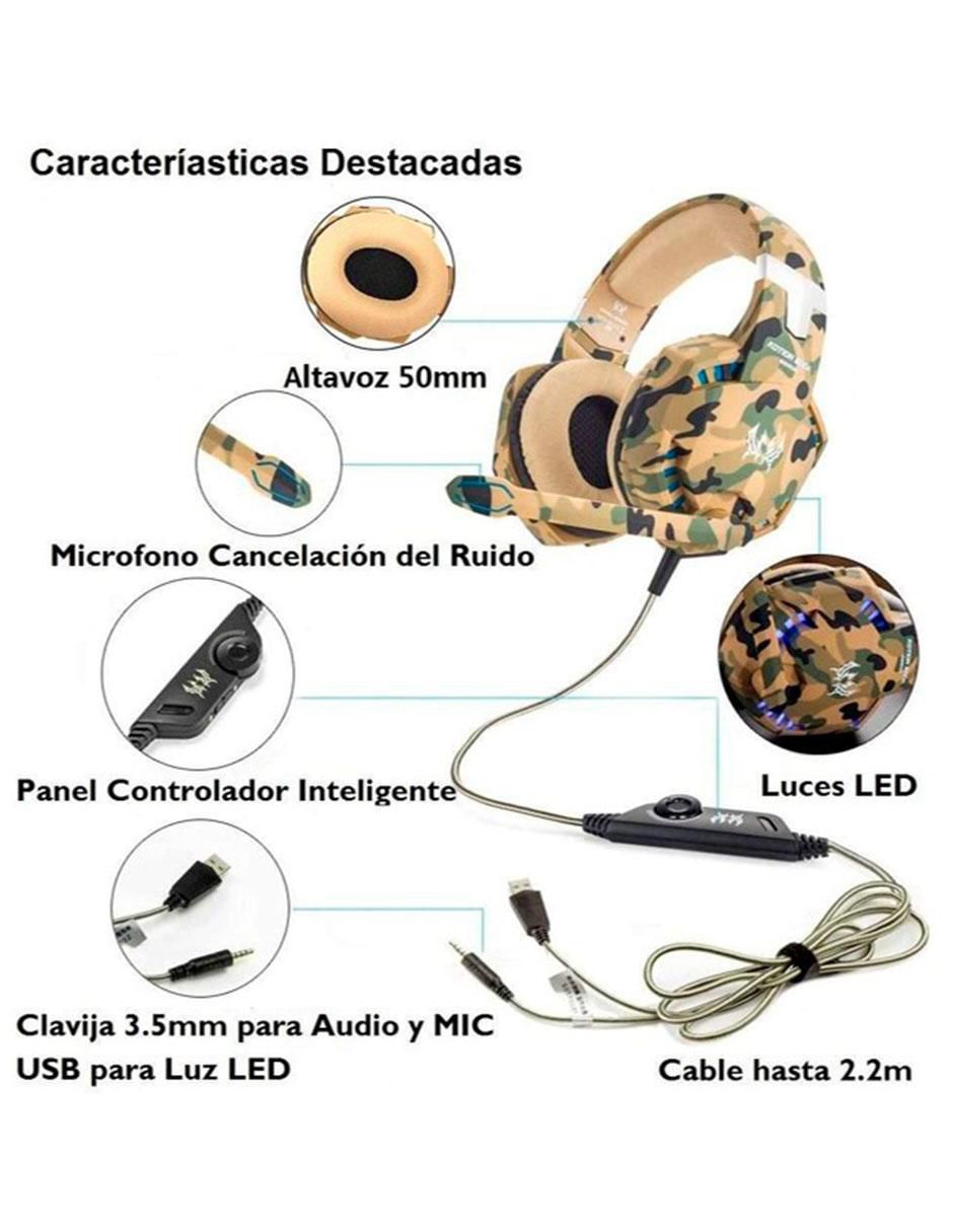 Audífonos Over-Ear Petukita Box G7500 Alámbricos con cancelación de ruido