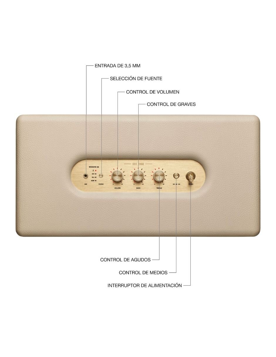 MARSHALL 1006020 BLUETOOTH, BLANCO, BEI