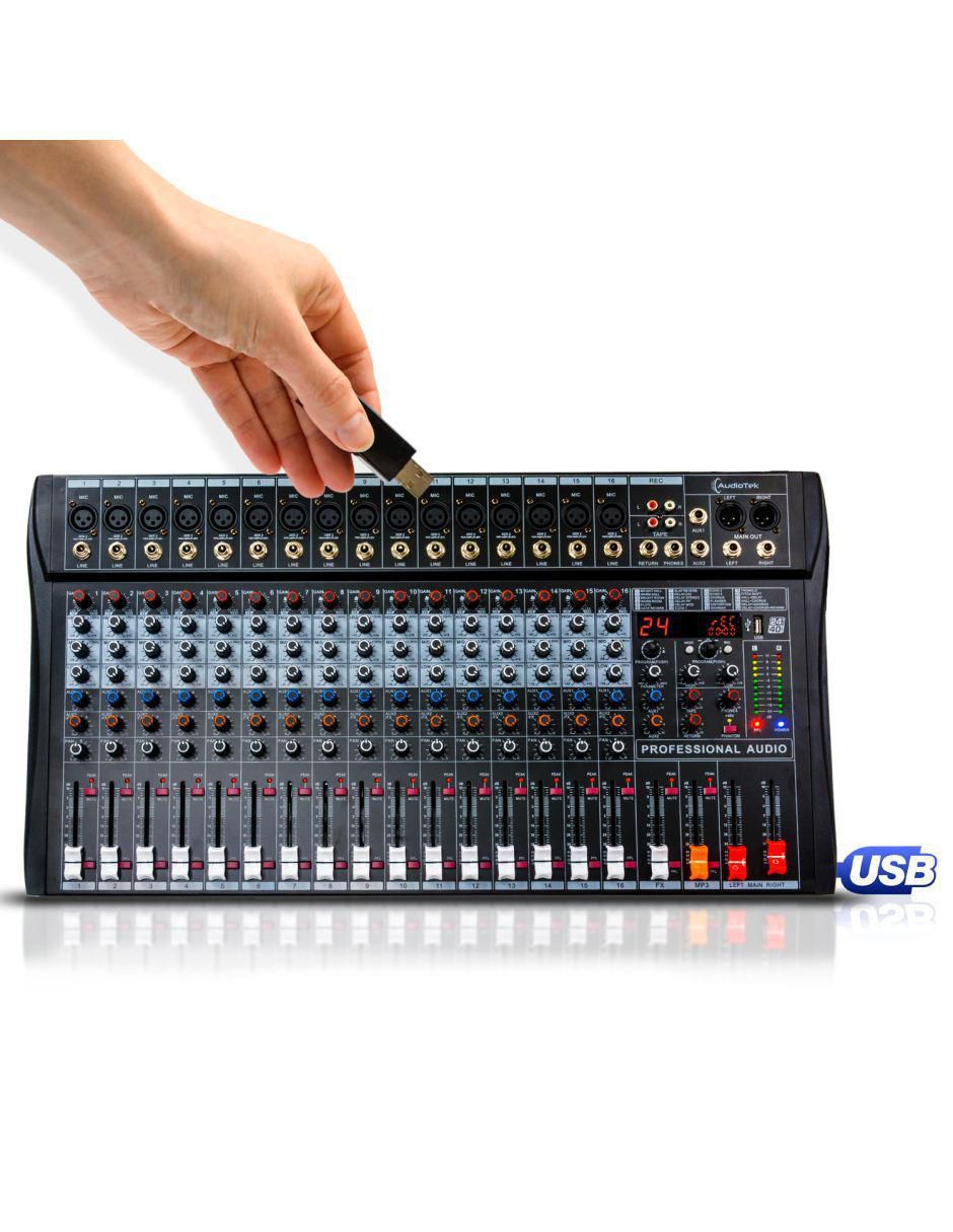 Mezcladora Mixer MKZ-MEZCL16CHNEG 8