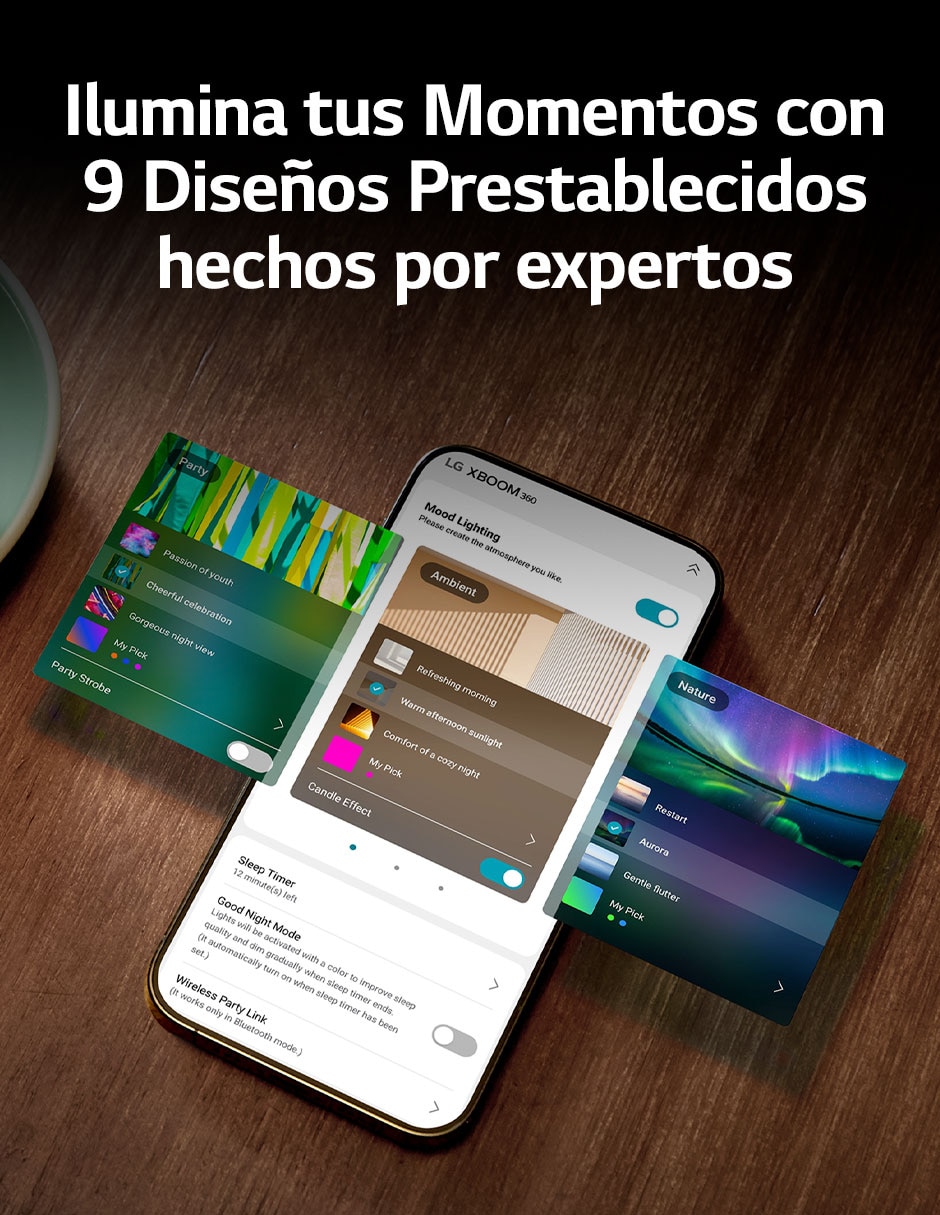 Bocina portátil XBOOM 360 XO3QBK alámbrica e inalámbrica 8