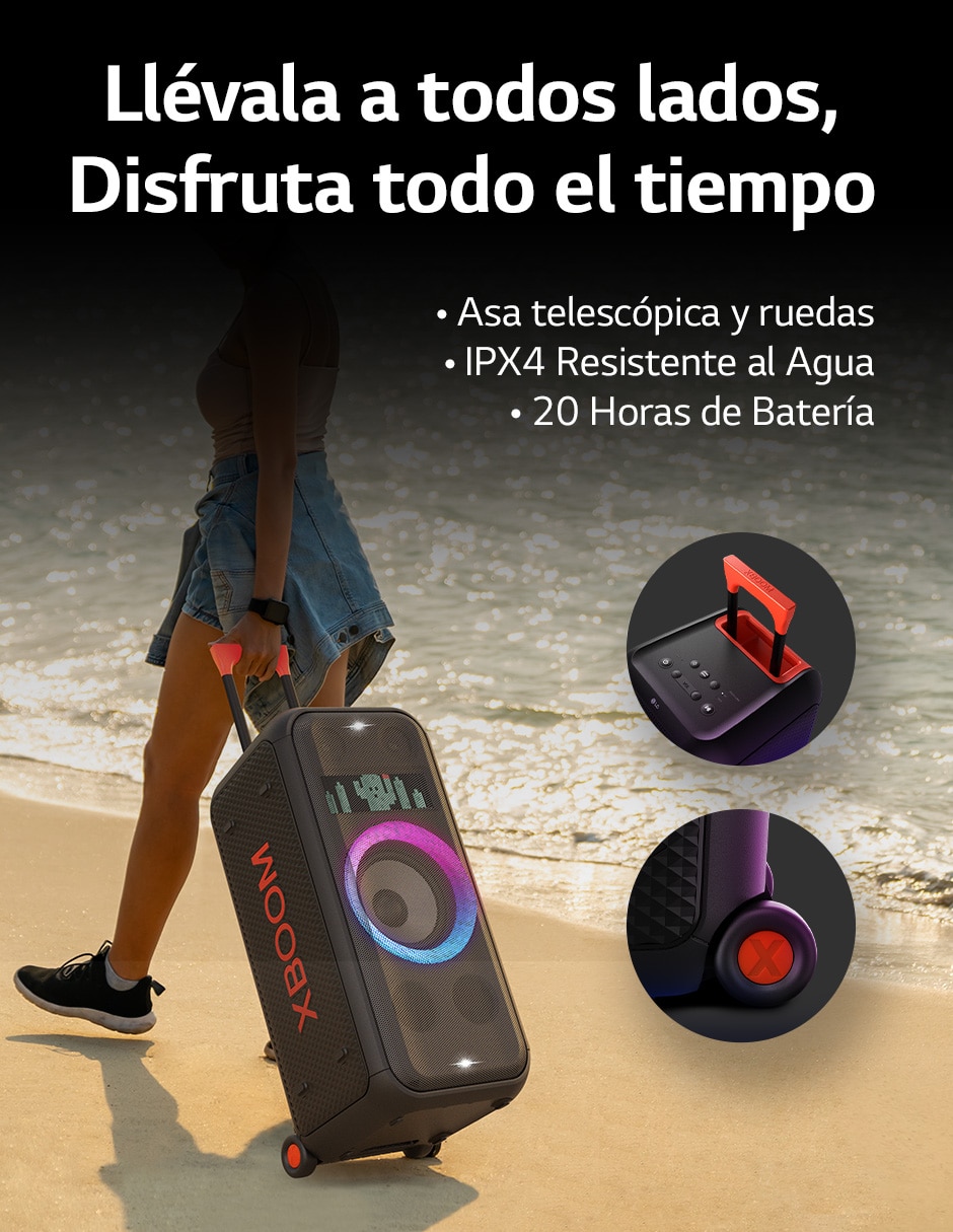 Bocina portátil XL7 alámbrica e inalámbrica 12