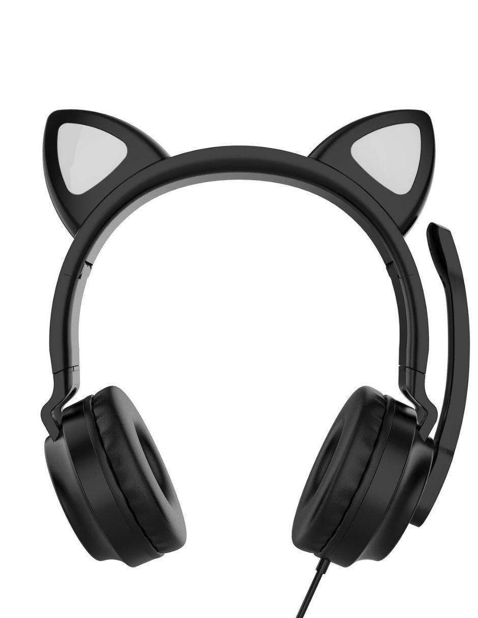 Audífono on ear gadgets & fun gato alámbrica con sí