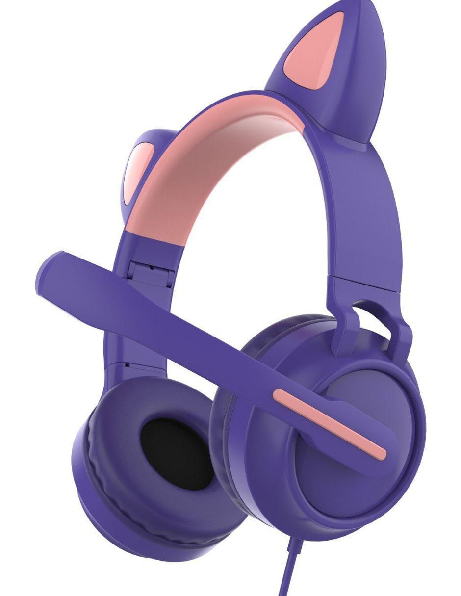 Audífonos Over-Ear Gato alámbricos con cancelación de ruido