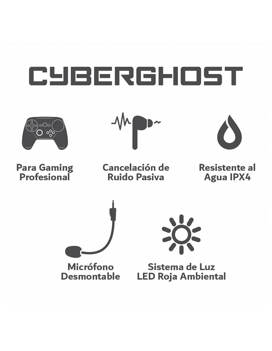 Audífonos Over-Ear Cyberghots Wired alámbricos 2