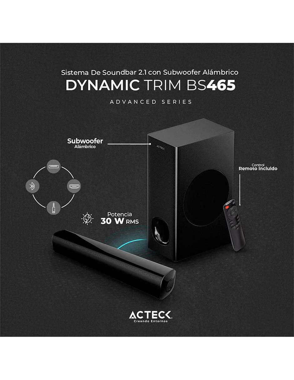 Barra de sonido Acteck AC-935234 con subwoofer