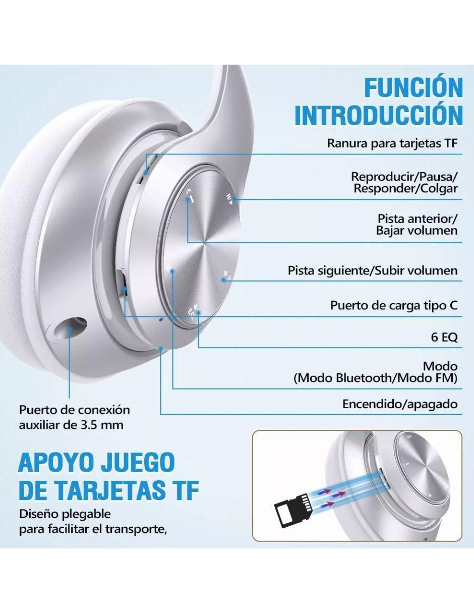 Audífonos Over-Ear alámbricos e inalámbricos con cancelación de ruido 3