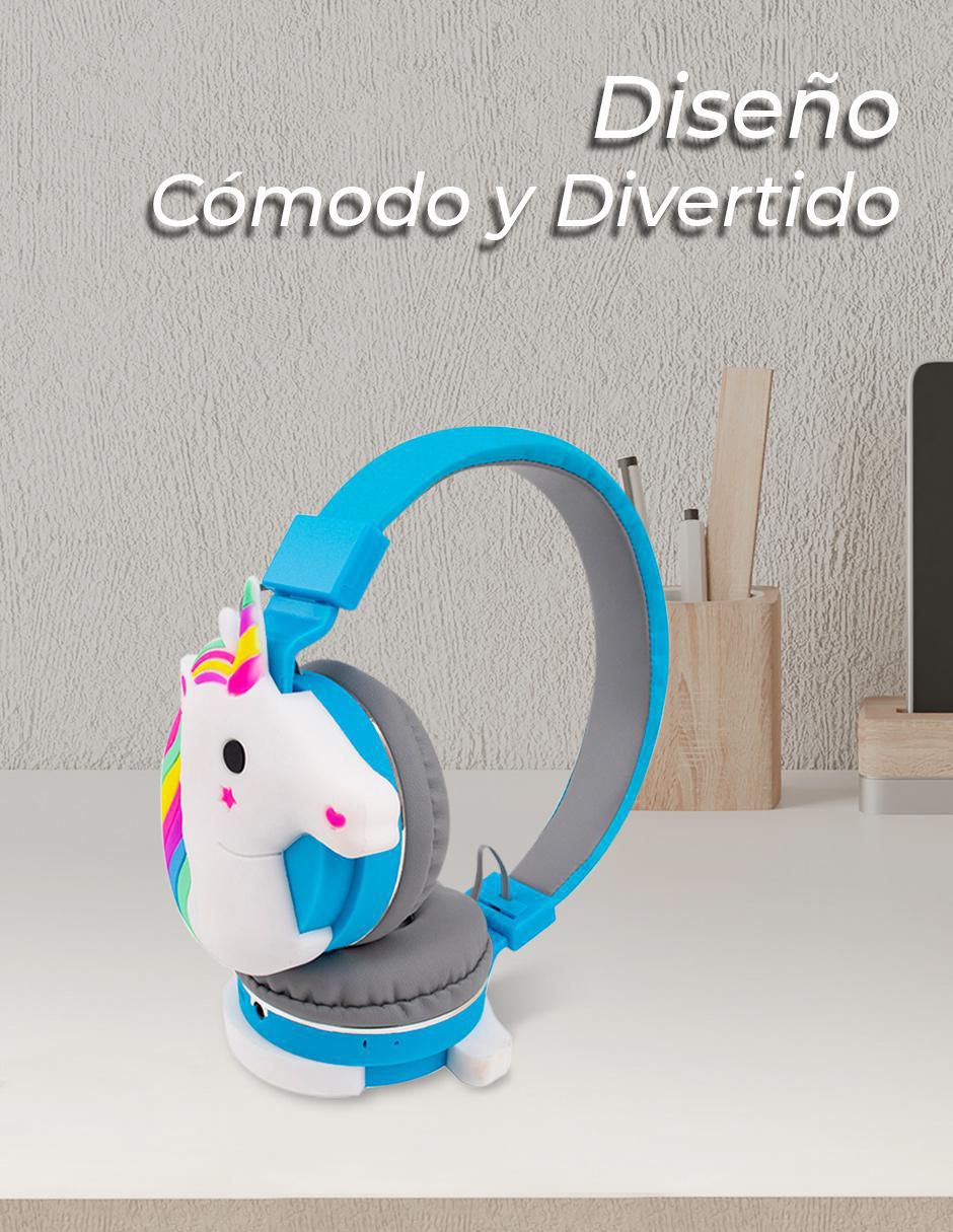 Audífonos Over-Ear Diadema Unicornio alámbricos e inalámbricos 3