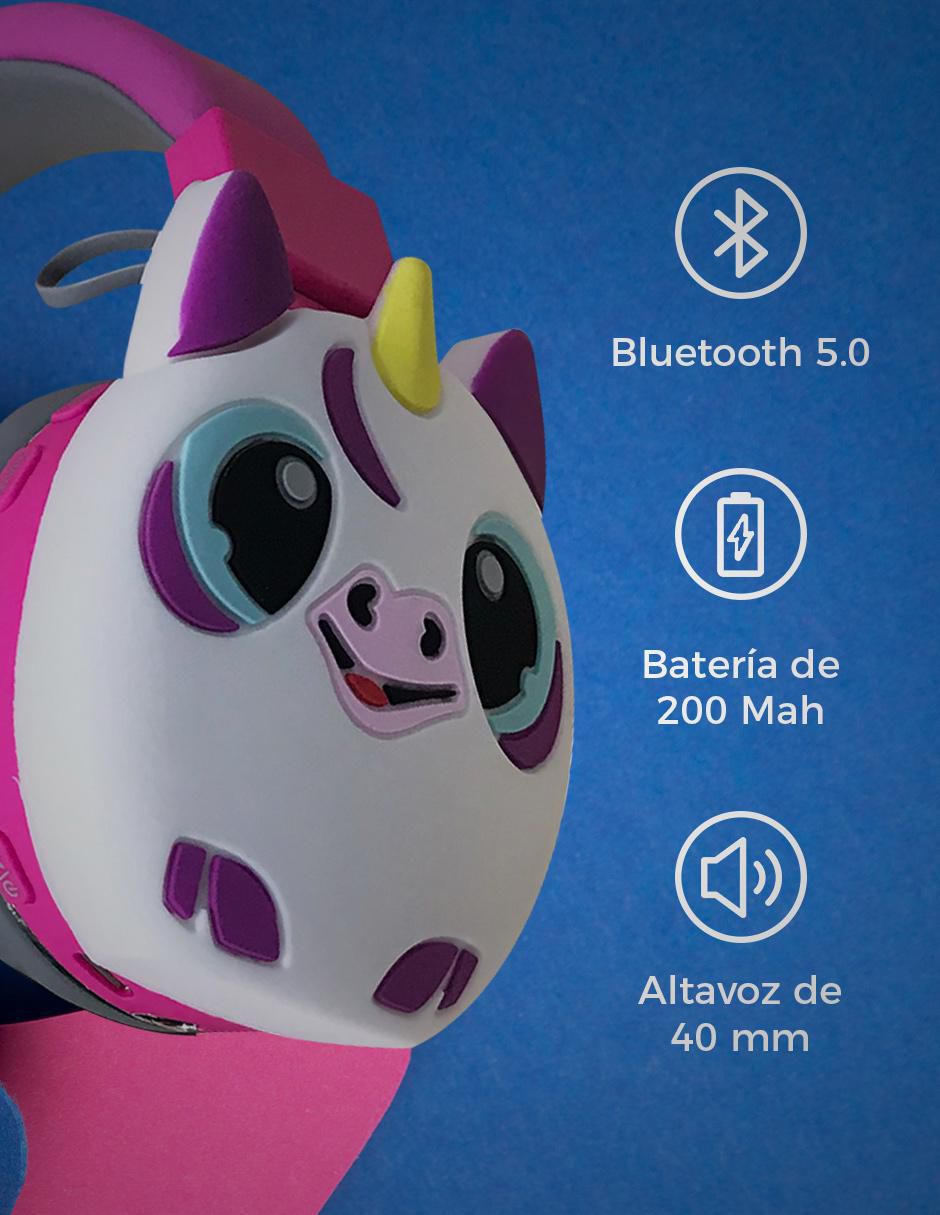 Audífono over ear techzone diadema unicornio alámbrica e inalámbrica "con (si aplica)" no