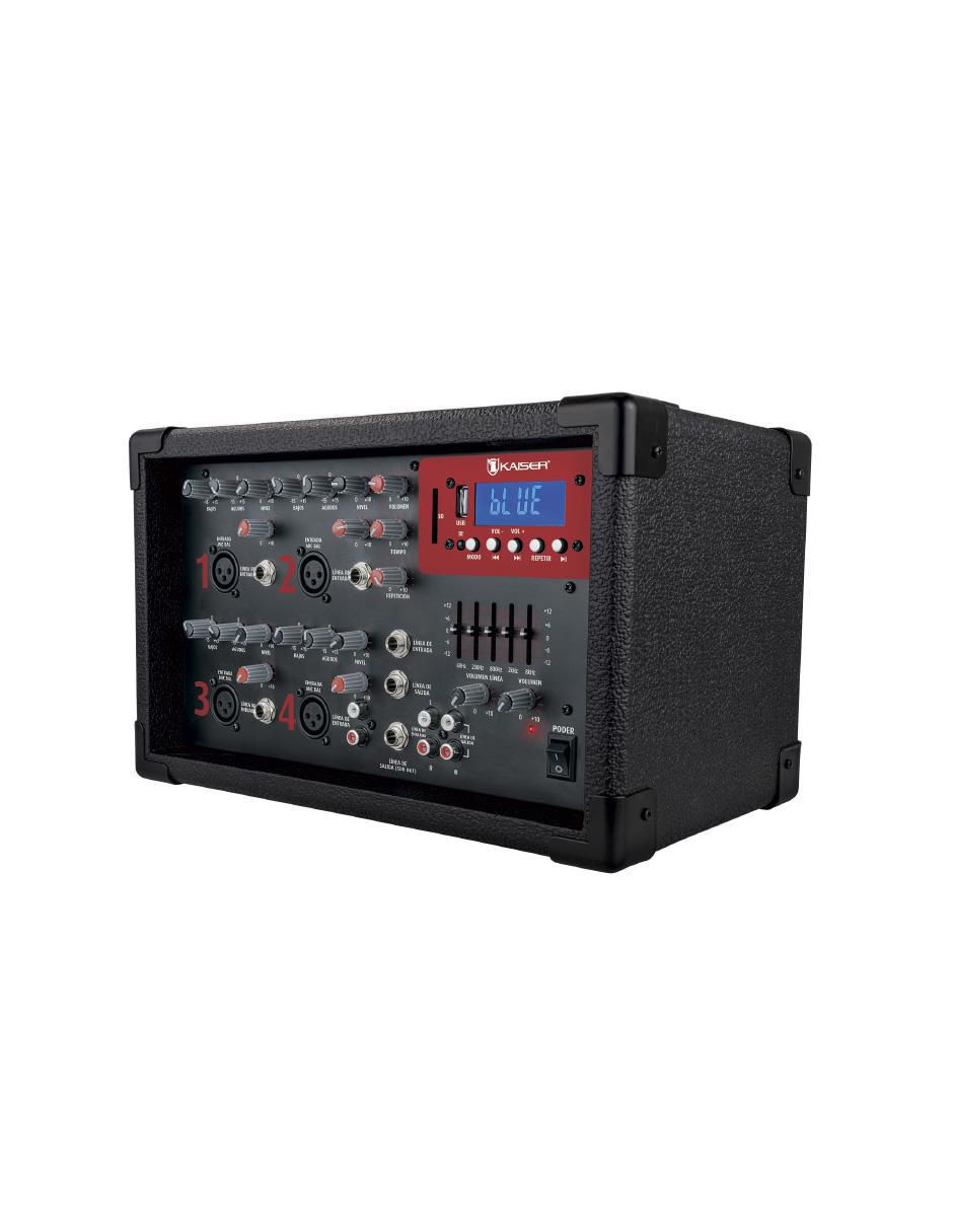 Amplificador MIX-2304DUSB de 100 V - 120 V 3