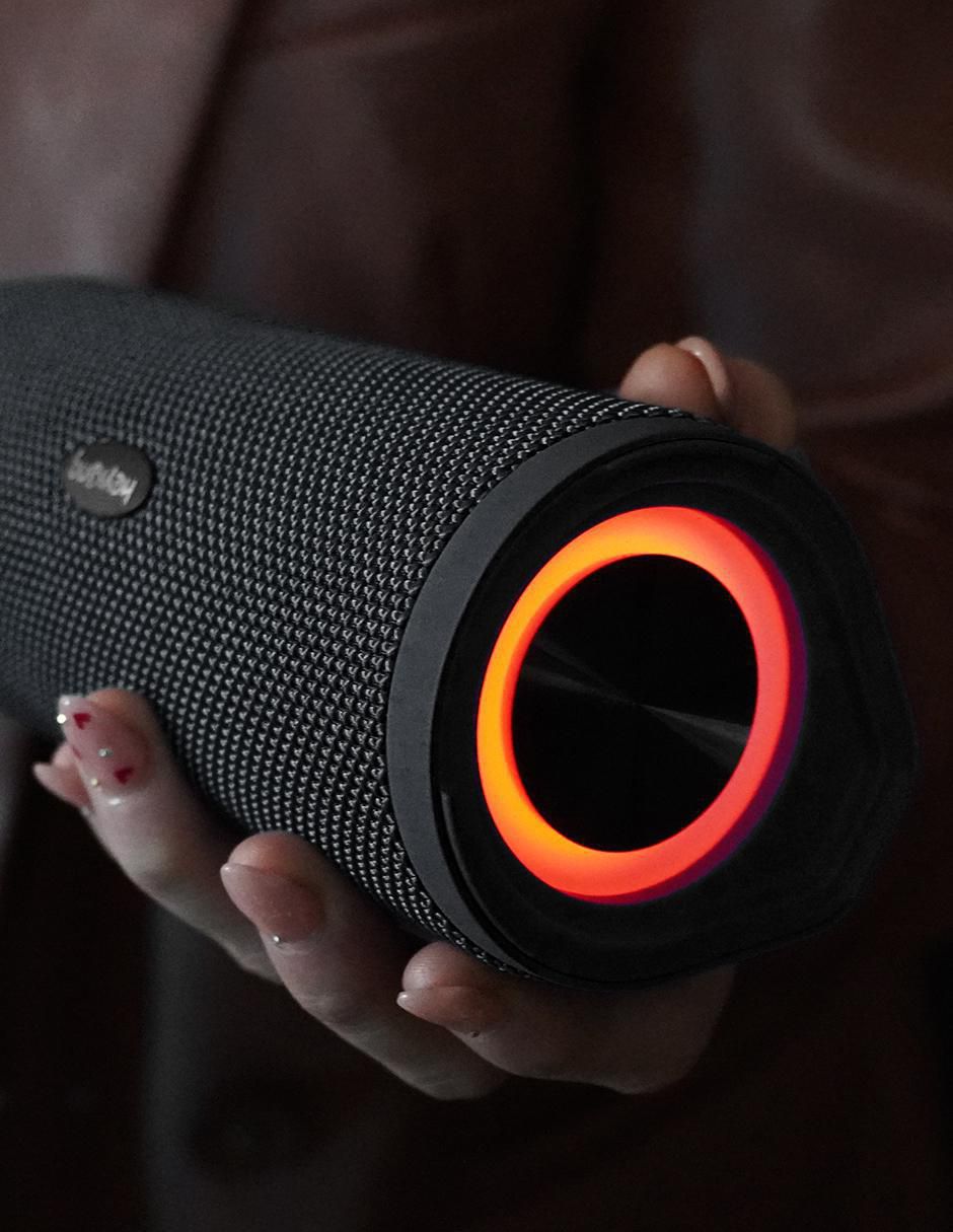 Bocina recargable Heysong Reverb bluetooth 5