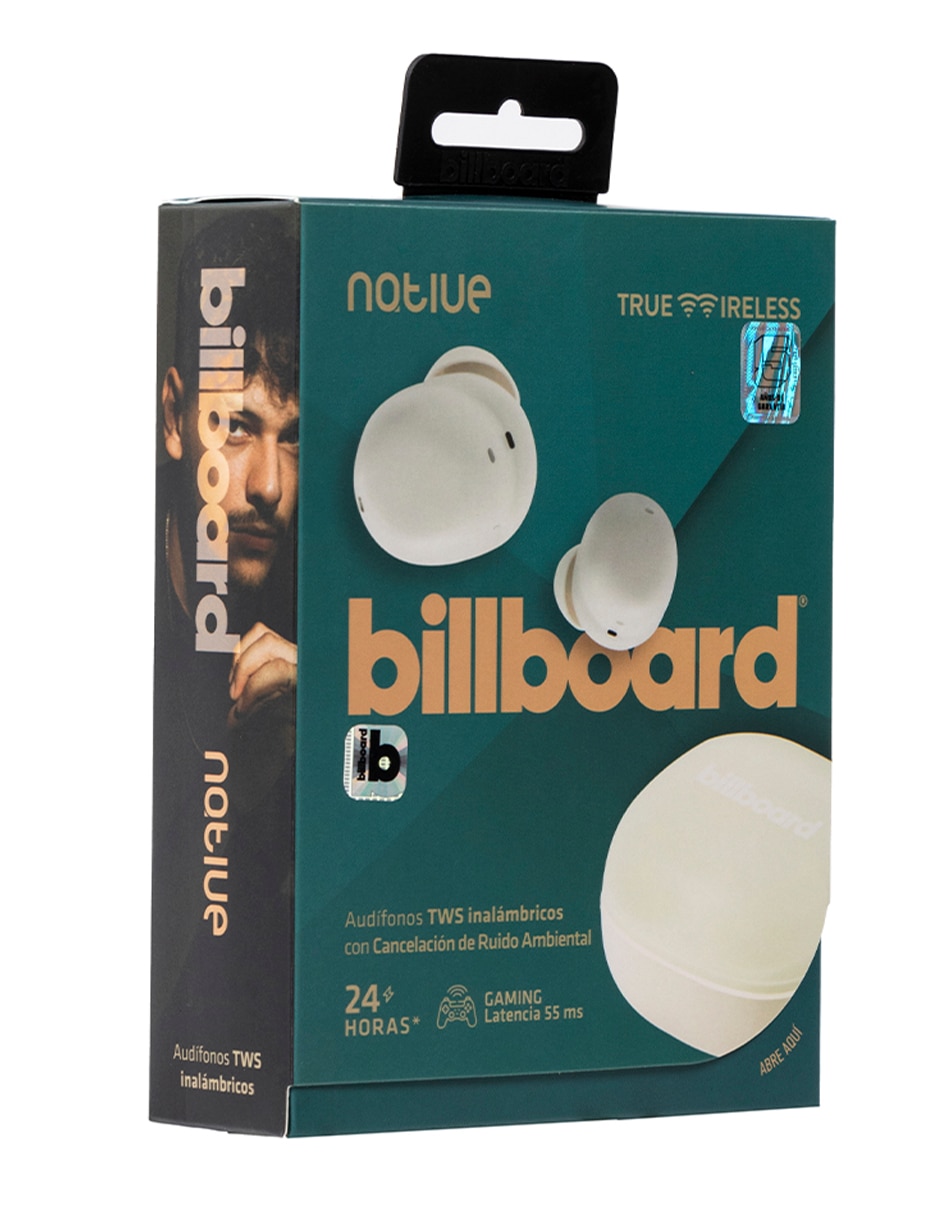 AUDÍFONO TRUE WIRELESS BILLBOAR, BEIGEE