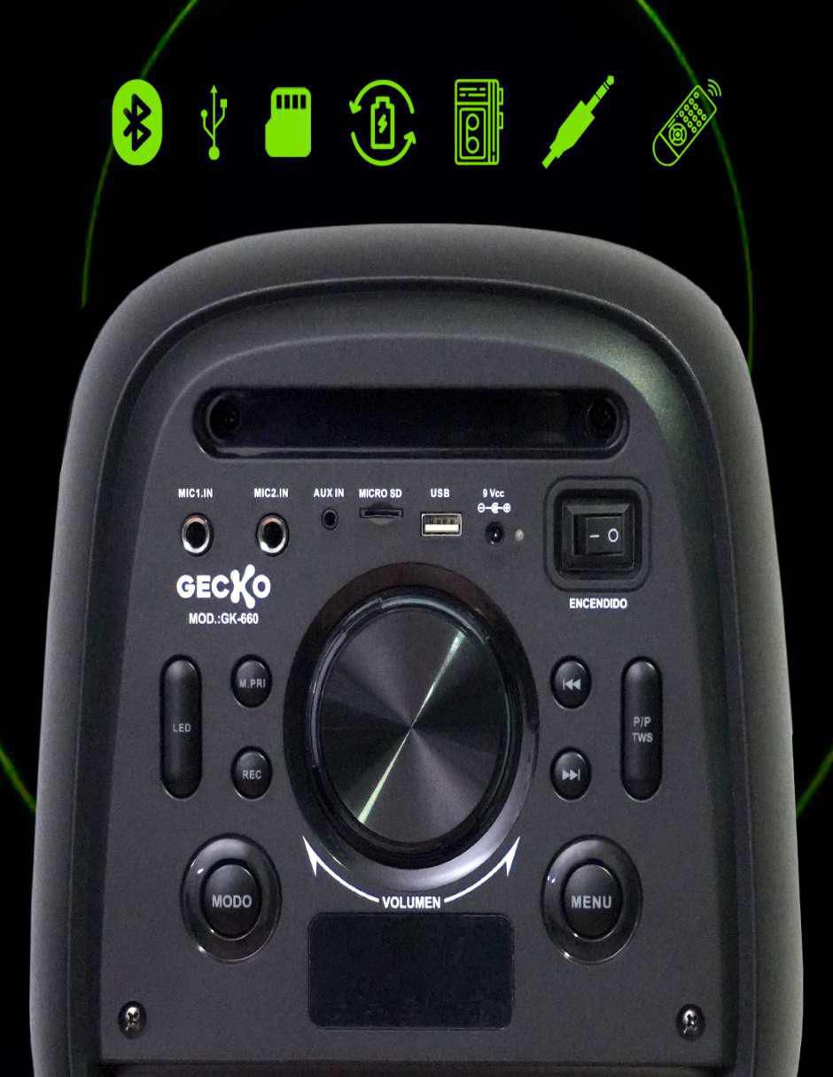 Bocina portátil GK-660 bluetooth 2