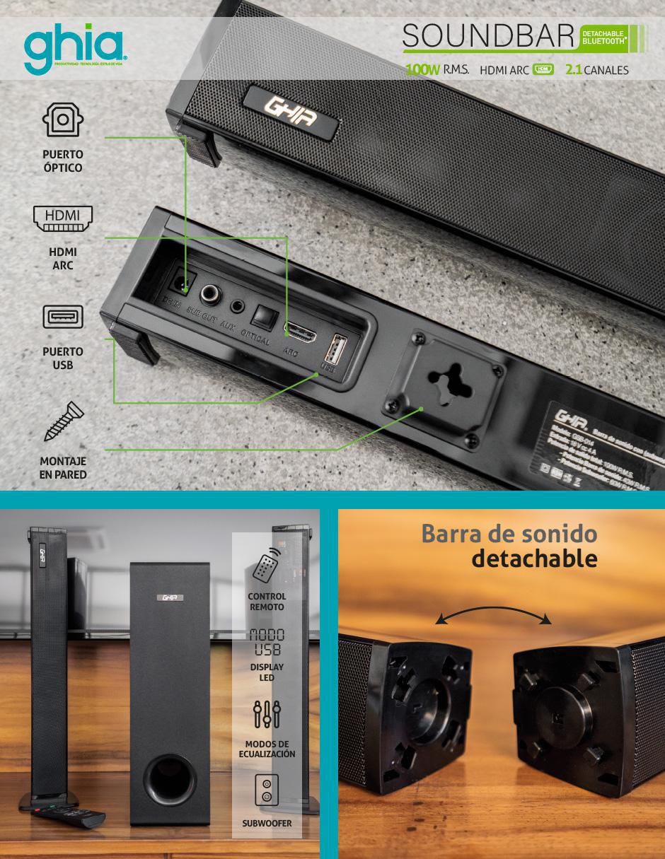 Barra de sonido Gsb-014 con subwoofer 6