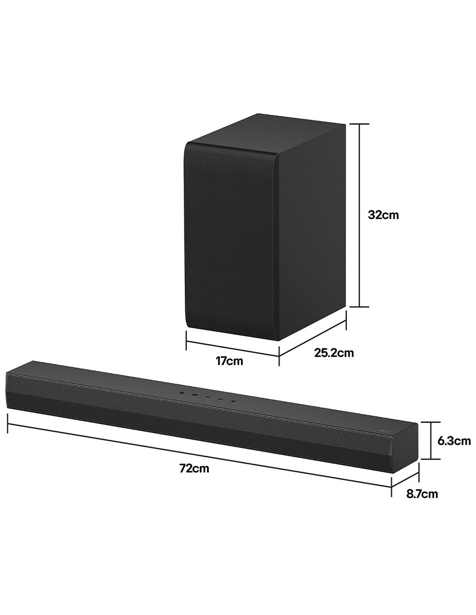 Barra de sonido S40T con subwoofer 23