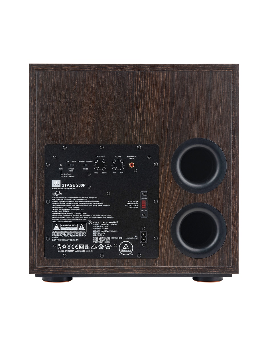 SUBWOOFER JBL JBL200P, NEGRO
