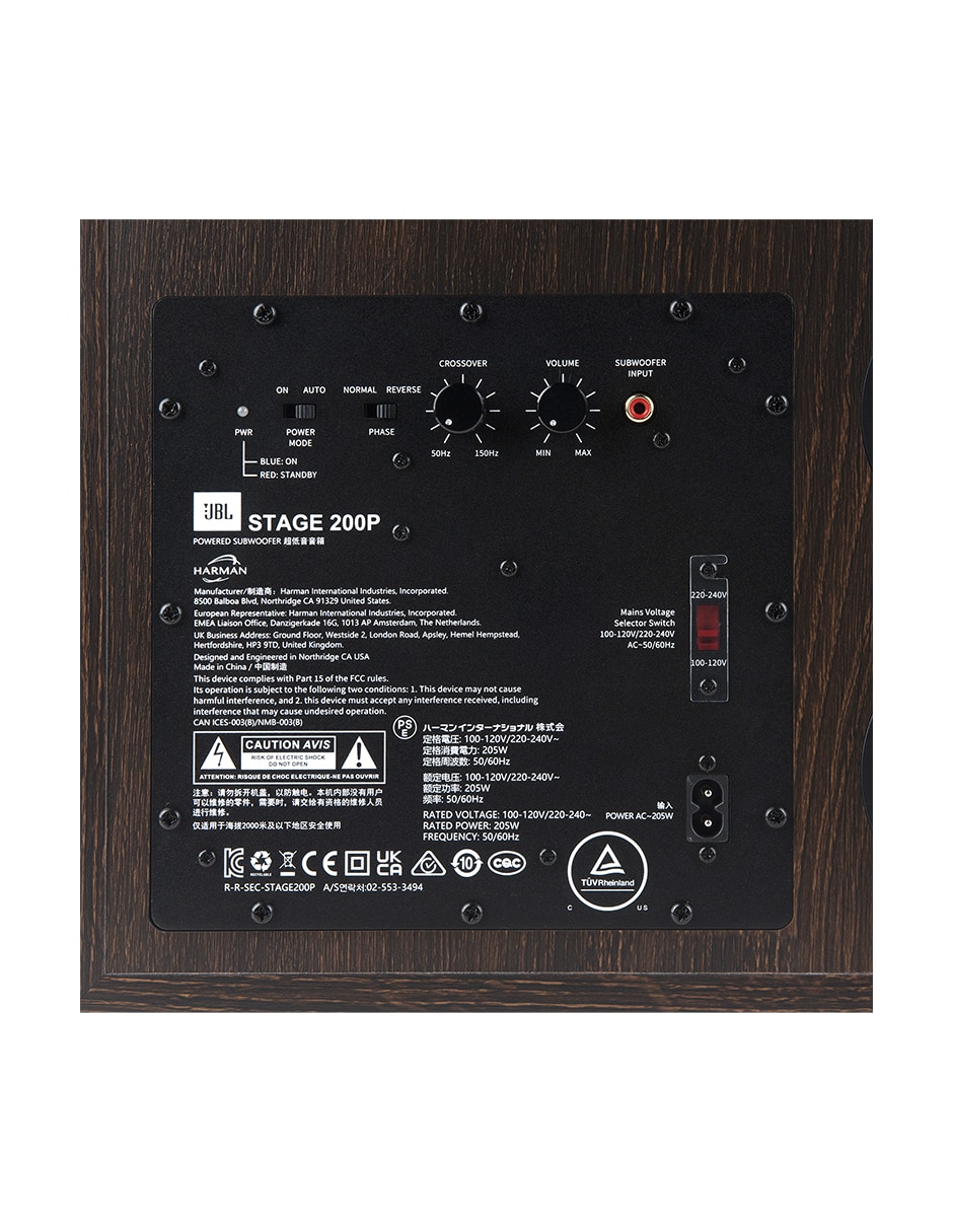 SUBWOOFER JBL JBL200P, NEGRO