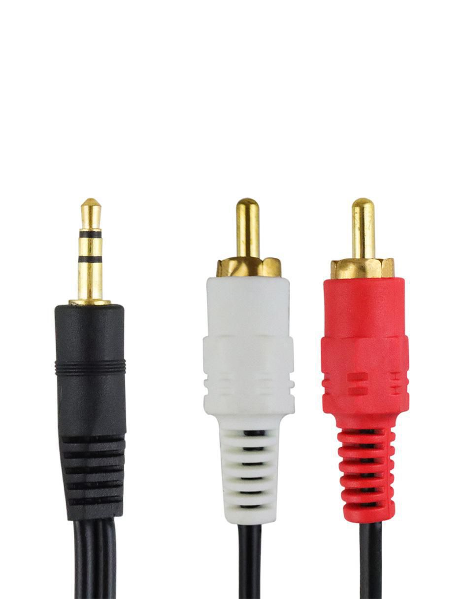 Cable RCA a tipo auxiliar 3.5 mm de 1.4 m Cable RCA a tipo auxiliar 3.5 mm de 1.4 m