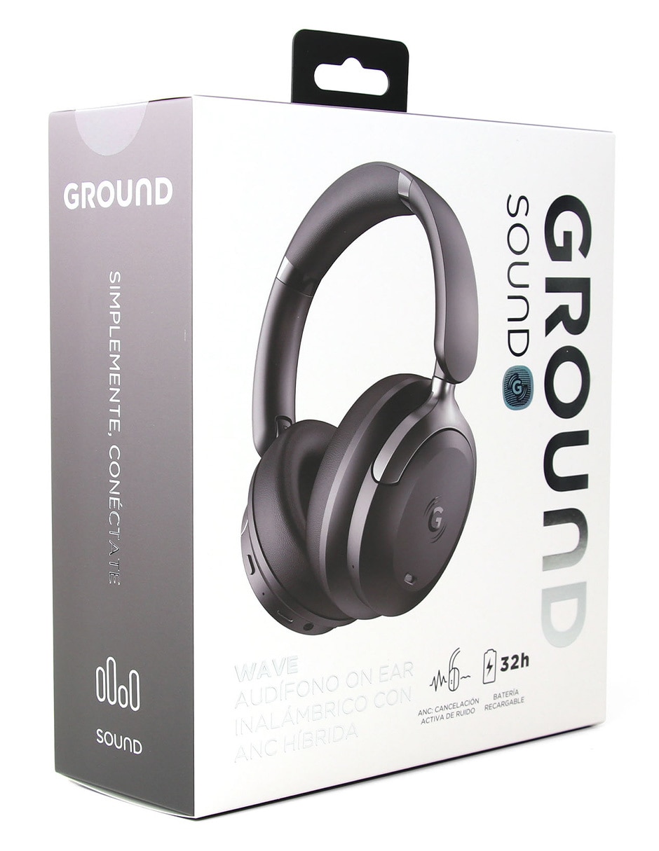 AUDÍFONOS ON-EAR GROUND SOUND W, NEGRO