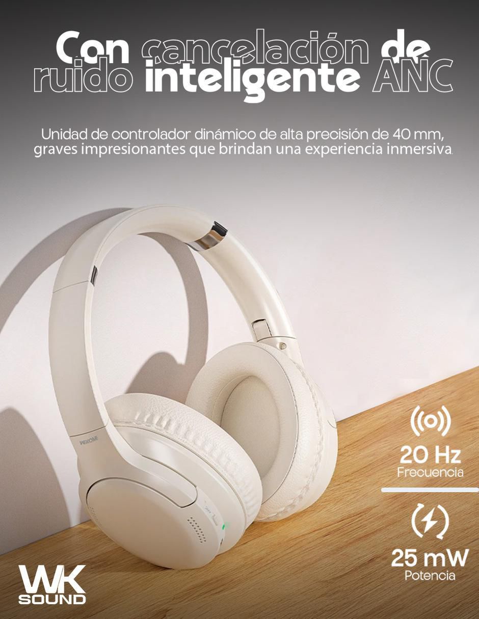 Audífonos On-Ear M11 Anc inalámbricos con cancelación de ruido 2