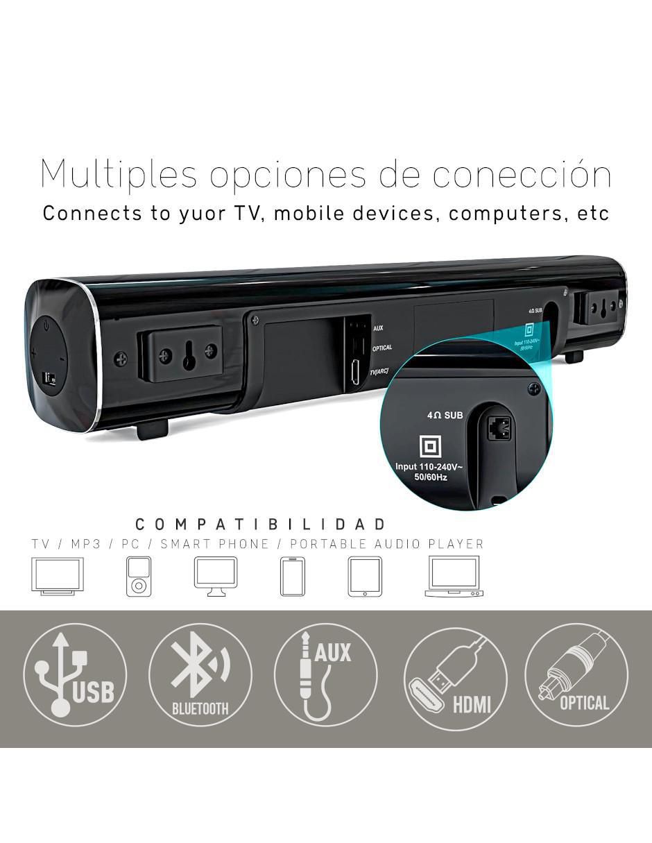 Barra de sonido asbar900pack con subwoofer 4