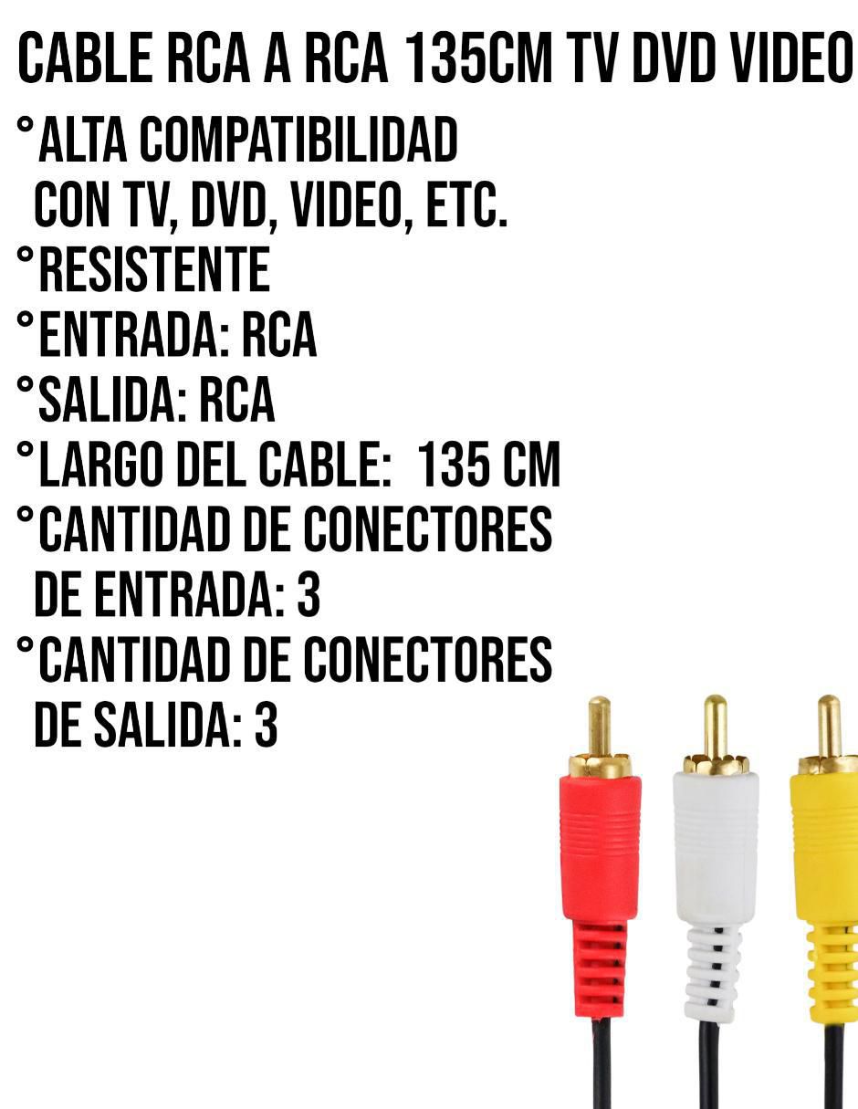 Cable RCA de 1.3 m 2