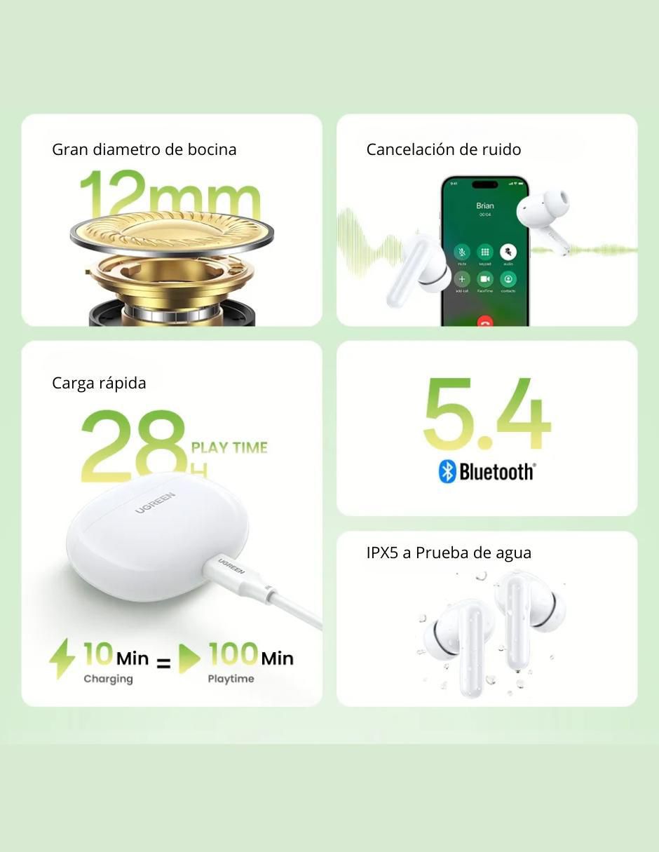 Audífonos In-Ear Hitune P3 inalámbricos con cancelación de ruido 5