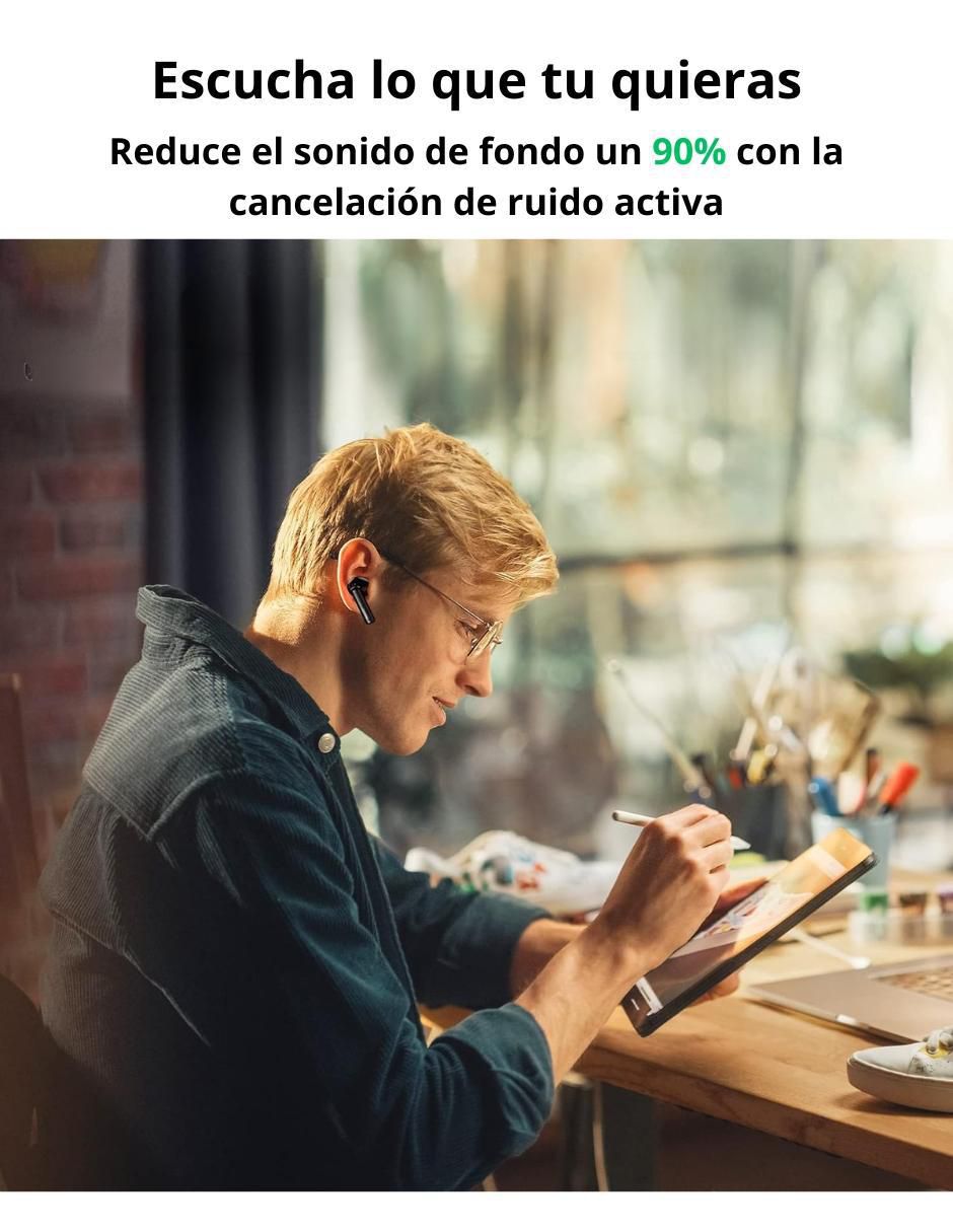 Audífonos In-Ear Hitune T3 Pro inalámbricos con cancelación de ruido