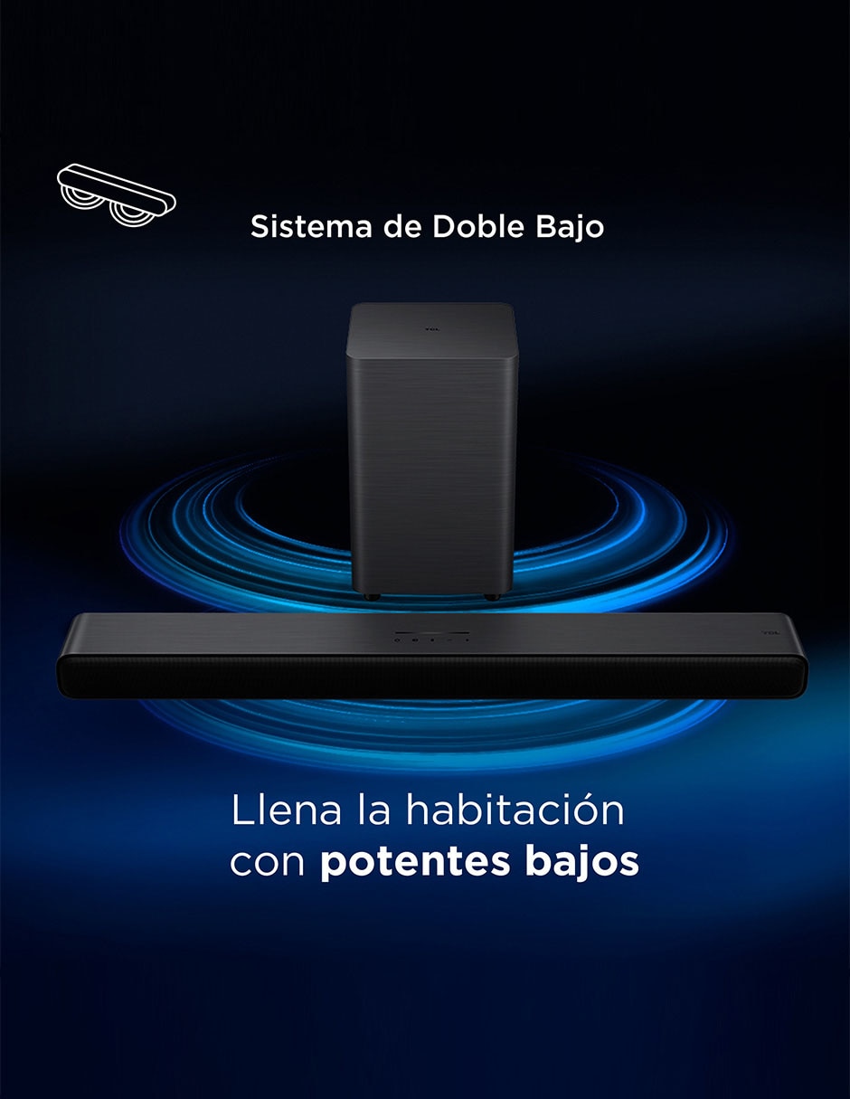 Barra de sonido S55H con subwoofer 2