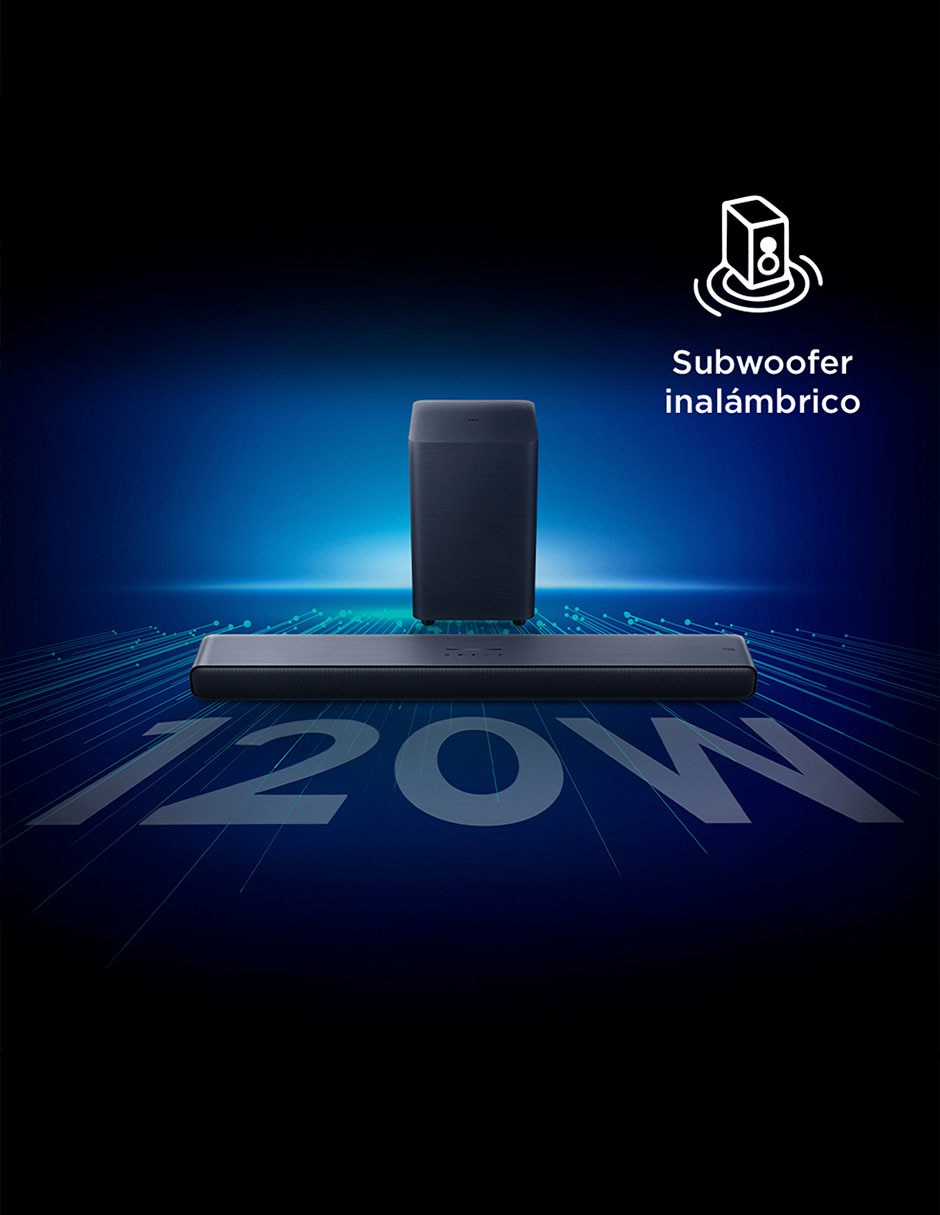 Barra de sonido S55H con subwoofer 8