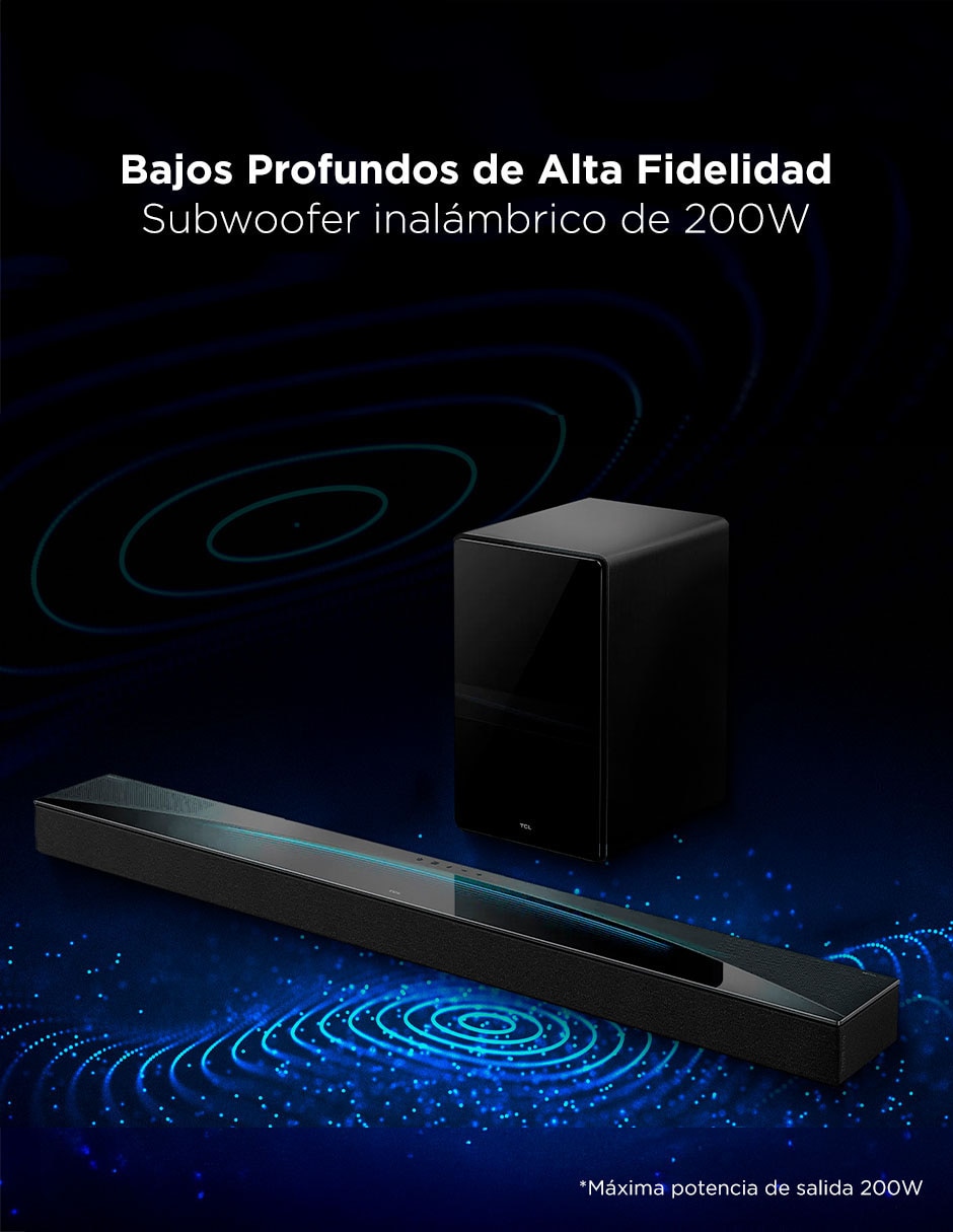 Barra de sonido Q75H con subwoofer 4