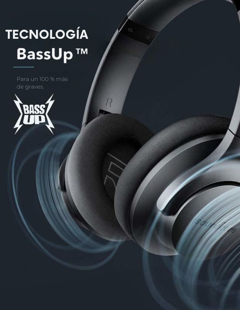 AUDÍFONOS OVER-EAR SOUNDCORE, PLATEADO