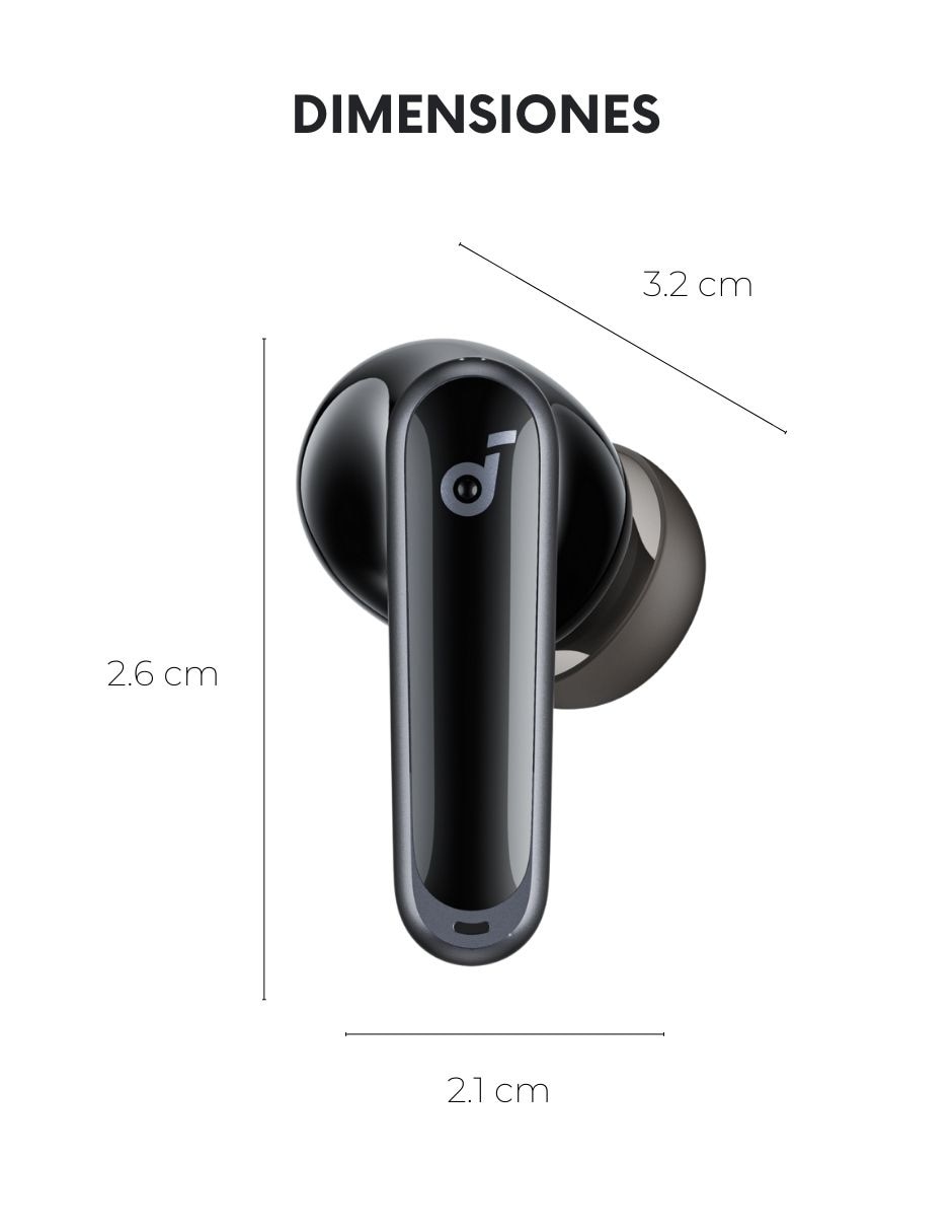 AUDÍFONOS IN-EAR SOUNDCORE A395, NEGRO