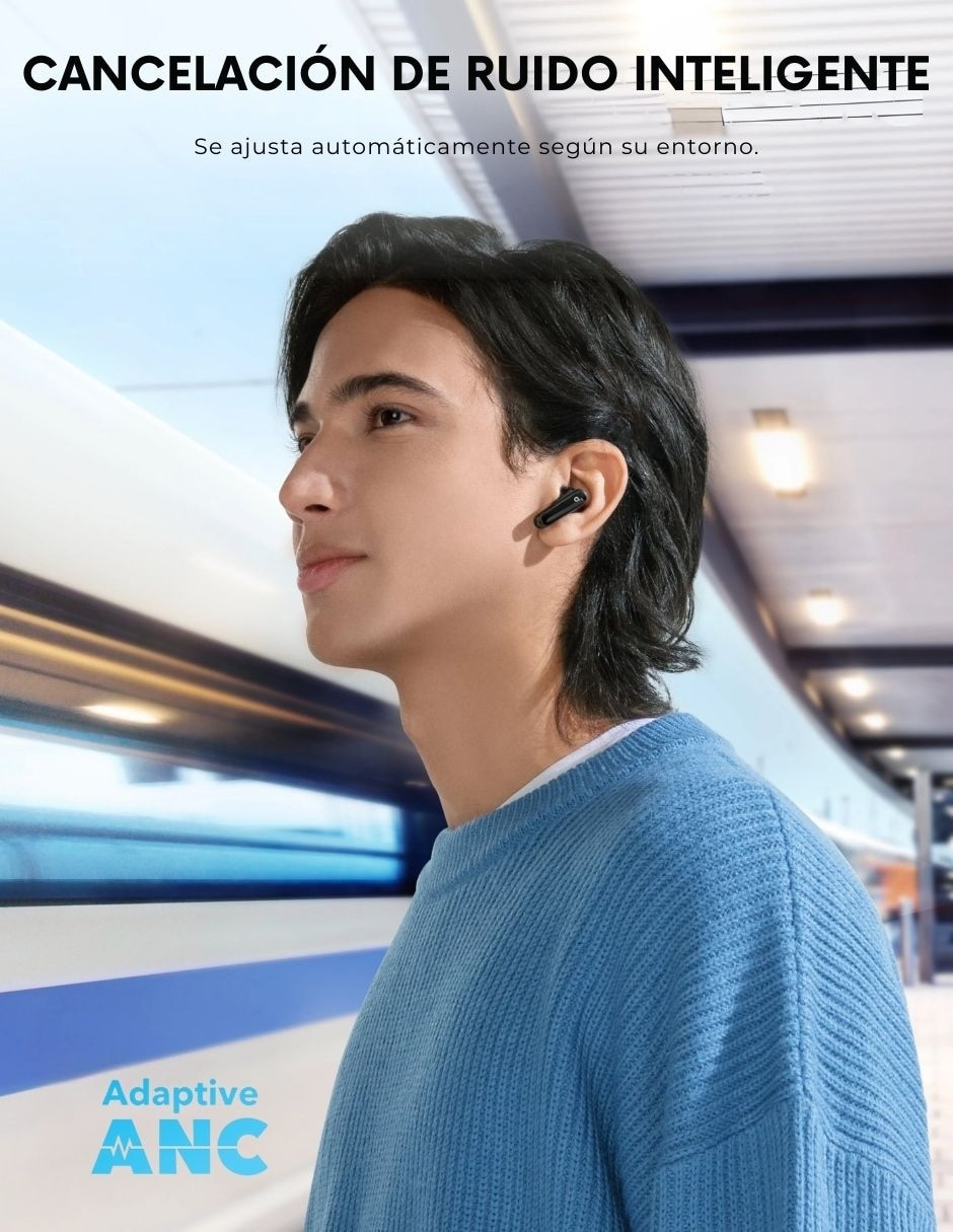 AUDÍFONOS IN-EAR SOUNDCORE A395, NEGRO