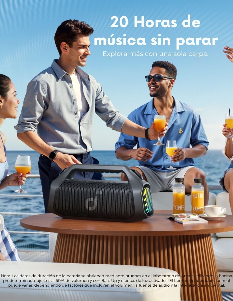 Bocina portátil Boom 2 Pro inalámbrica 5