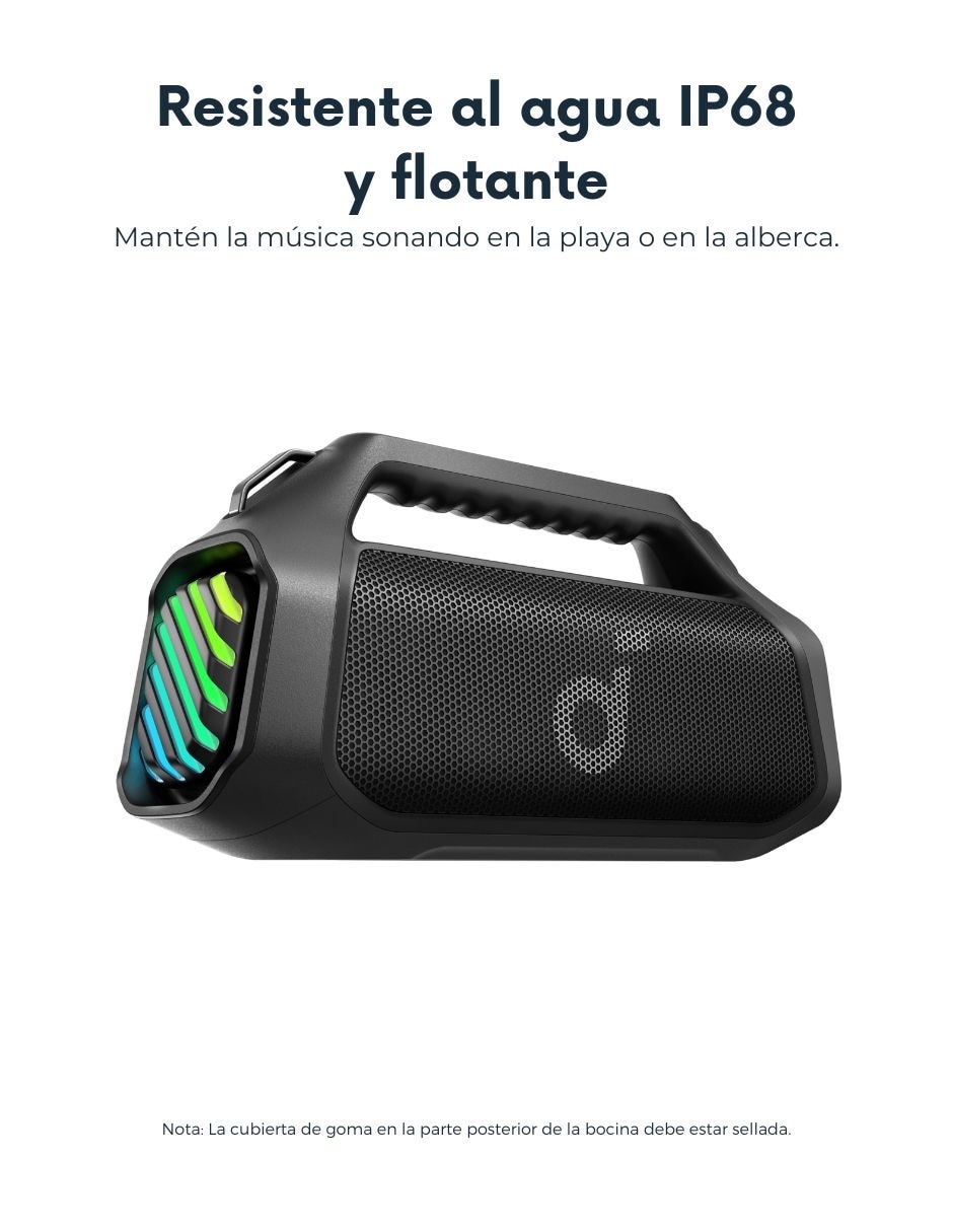 Bocina portátil Boom 2 Pro inalámbrica 6