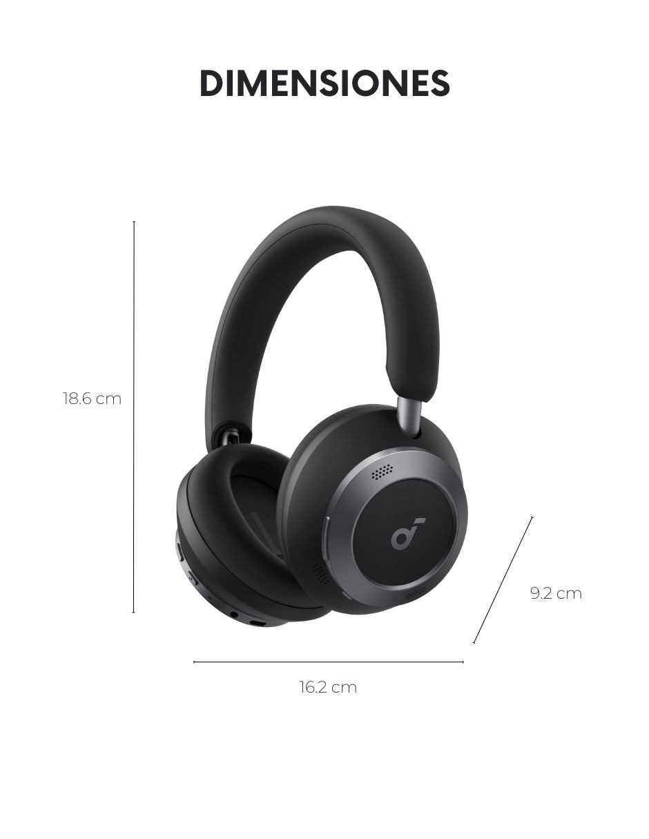 AUDÍFONOS OVER-EAR SOUNDCORE A3, NEGRO