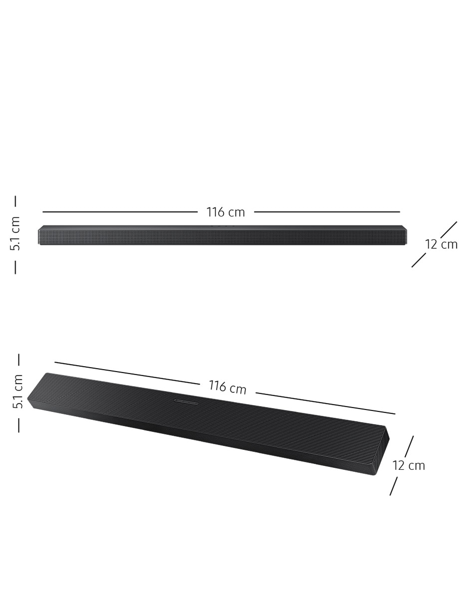 Barra de sonido hw-qs700f/zx con subwoofer 11