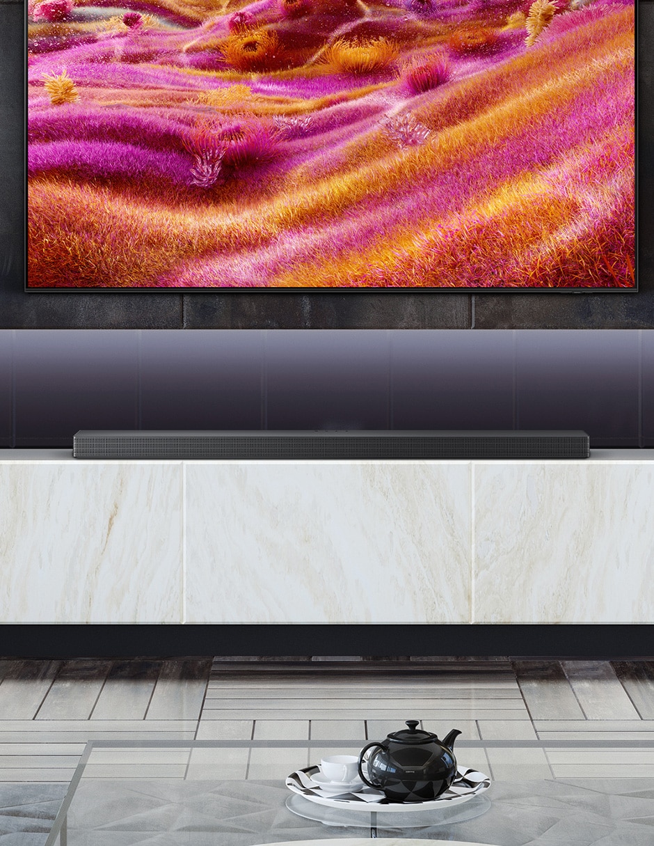 Barra de sonido hw-qs700f/zx con subwoofer 4
