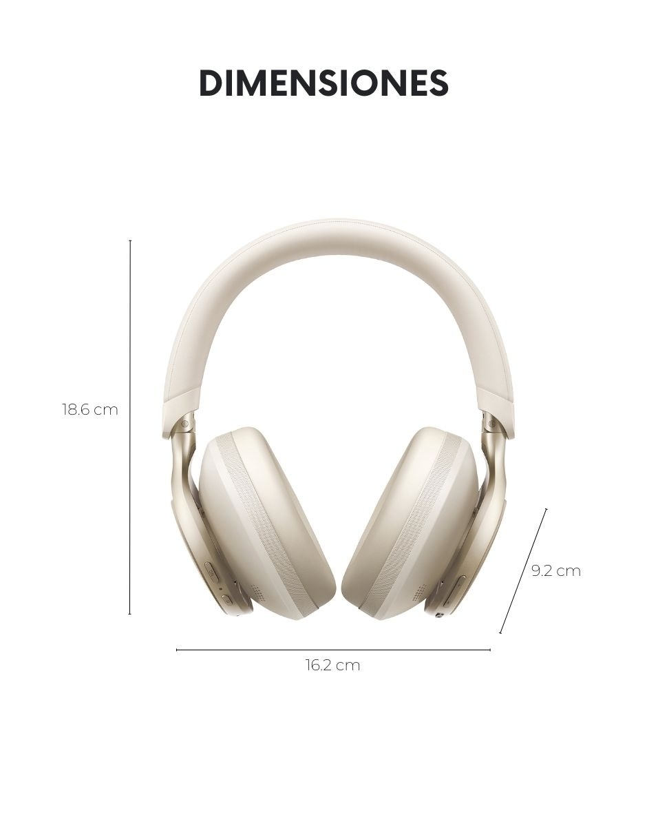 AUDÍFONOS OVER-EAR SOUNDCORE A3, BEIGE
