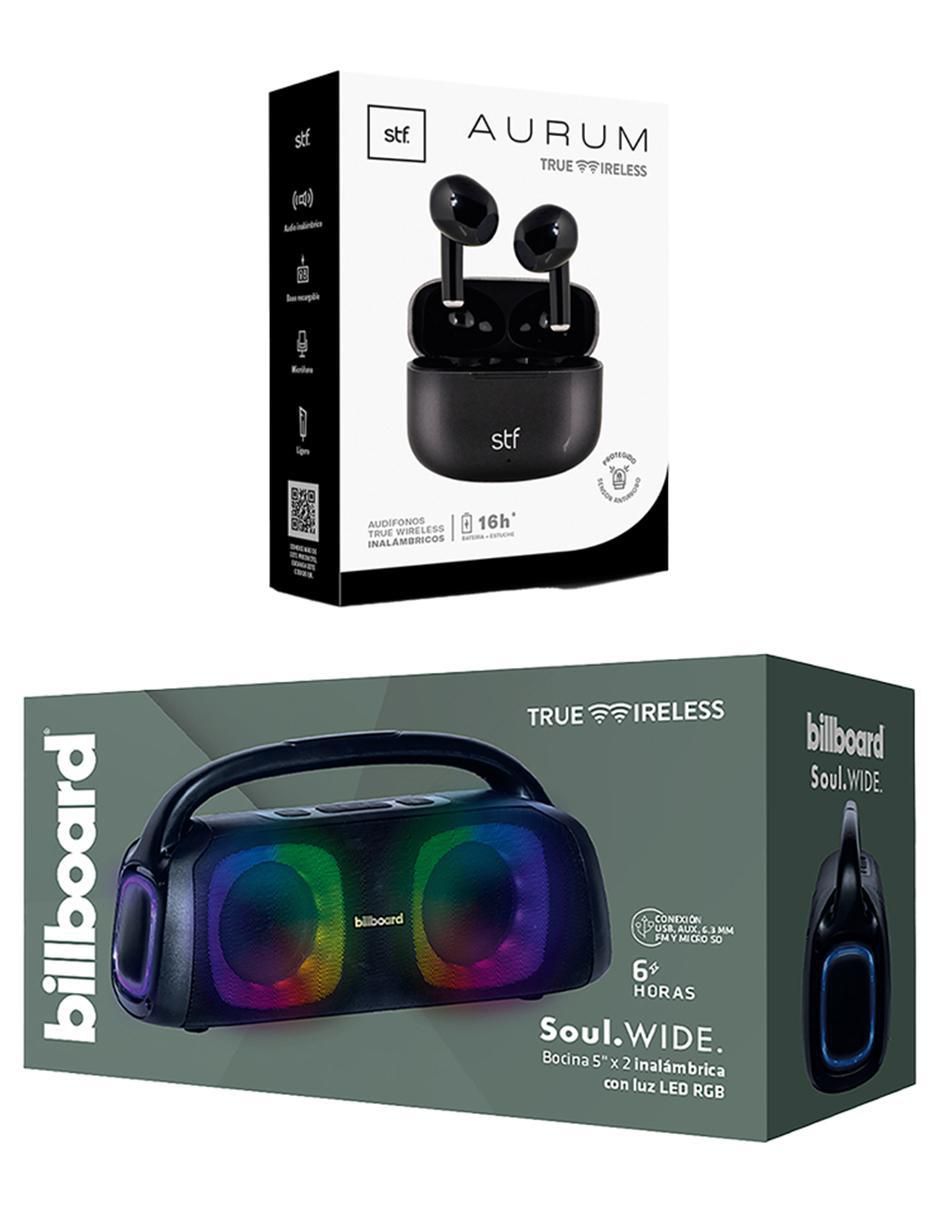 Bocina portátil Soul Wide inalámbrica + audífonos TWS STF 7