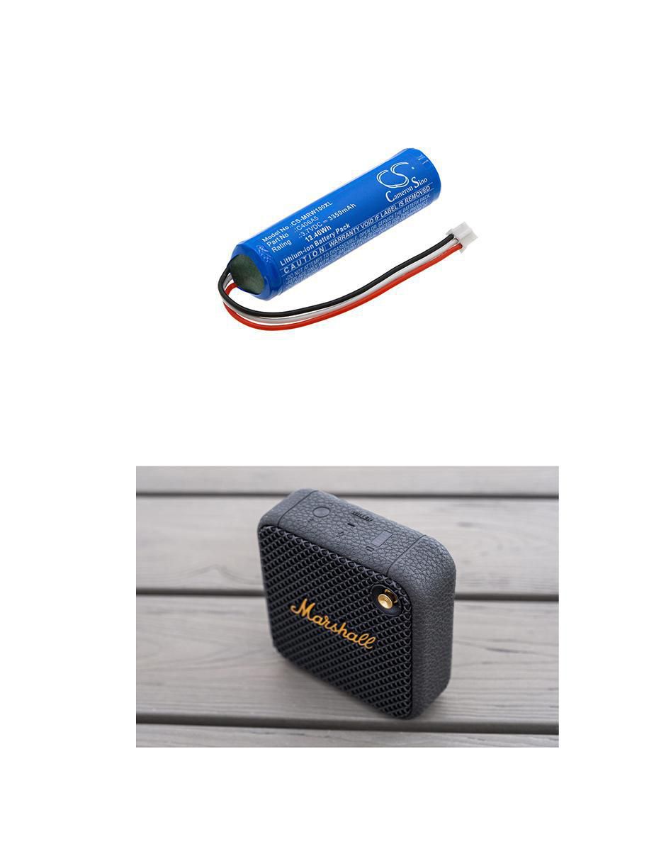 Batería recargable de repuesto 3350 mah para bocina Marshall Willen 2