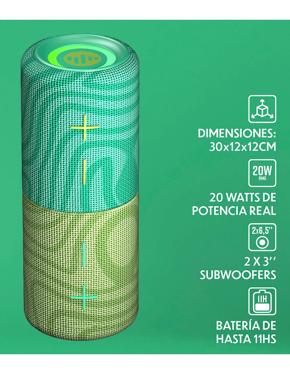 Bocina portátil Mega-Twin bluetooth 11