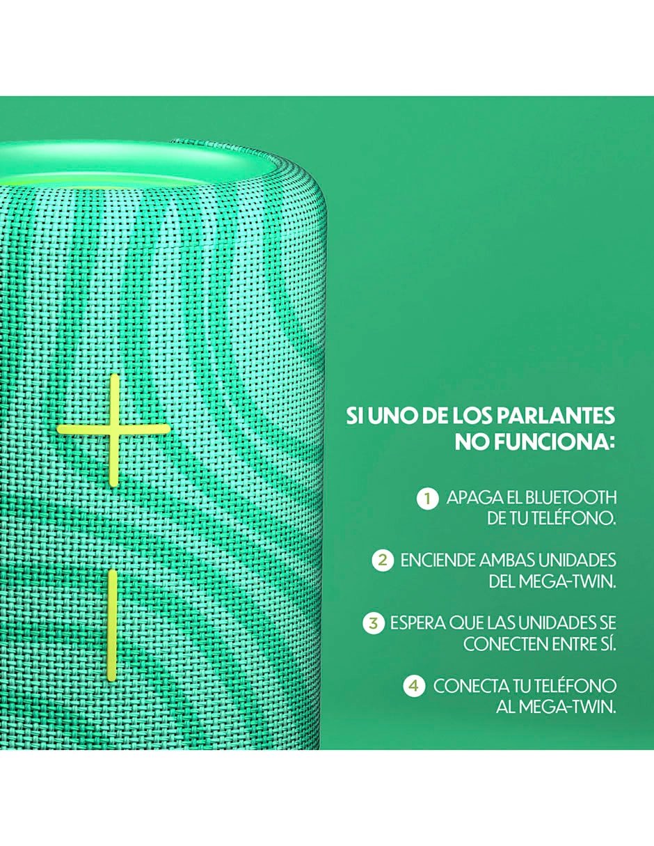 Bocina portátil Mega-Twin bluetooth 8
