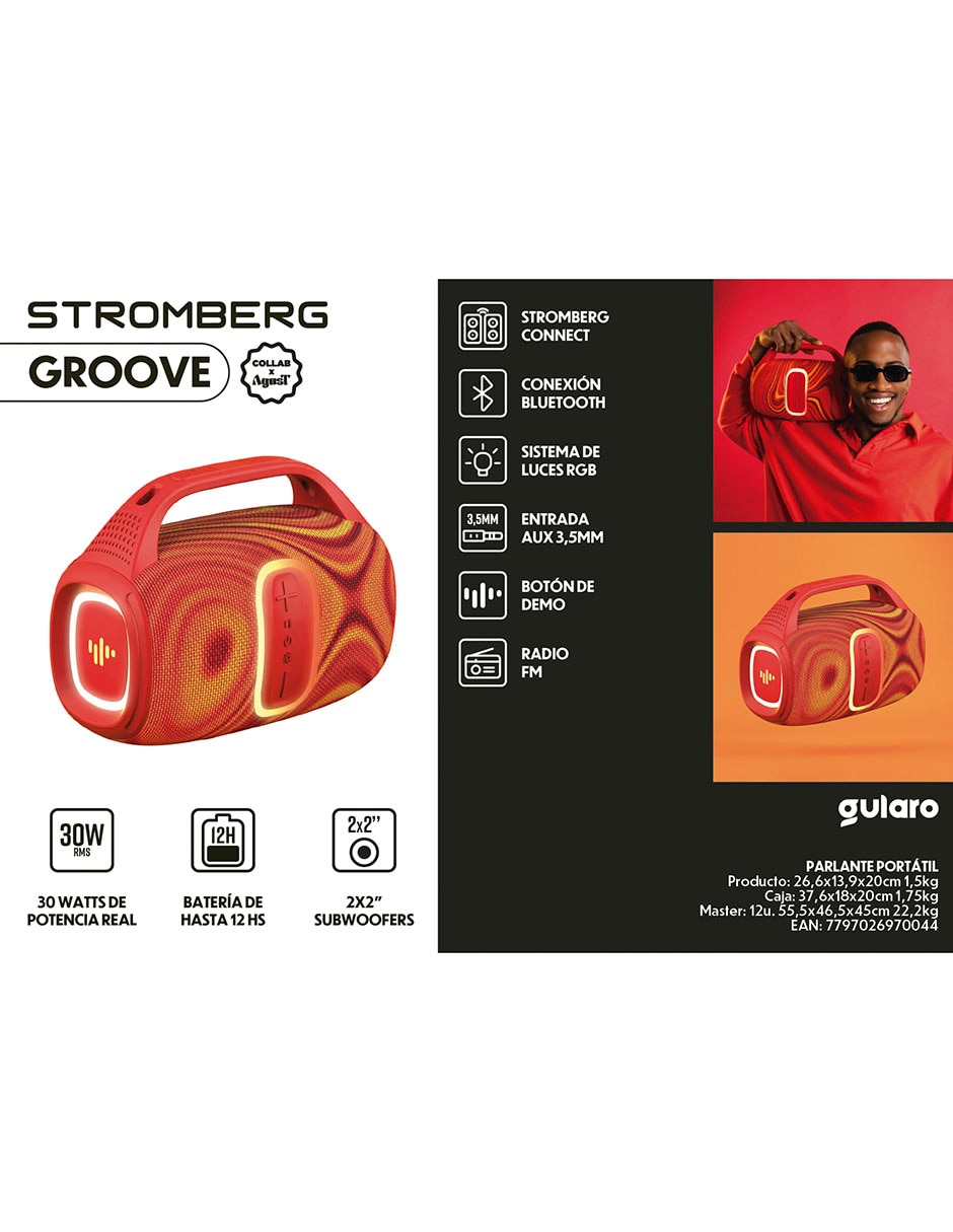 Bocina portátil Groove bluetooth 15
