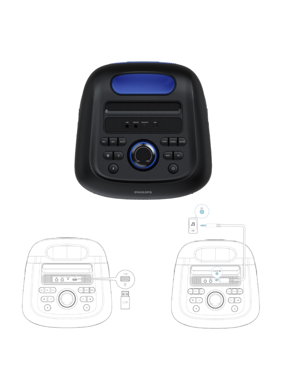 Bocina portátil TAX4000 bluetooth 4