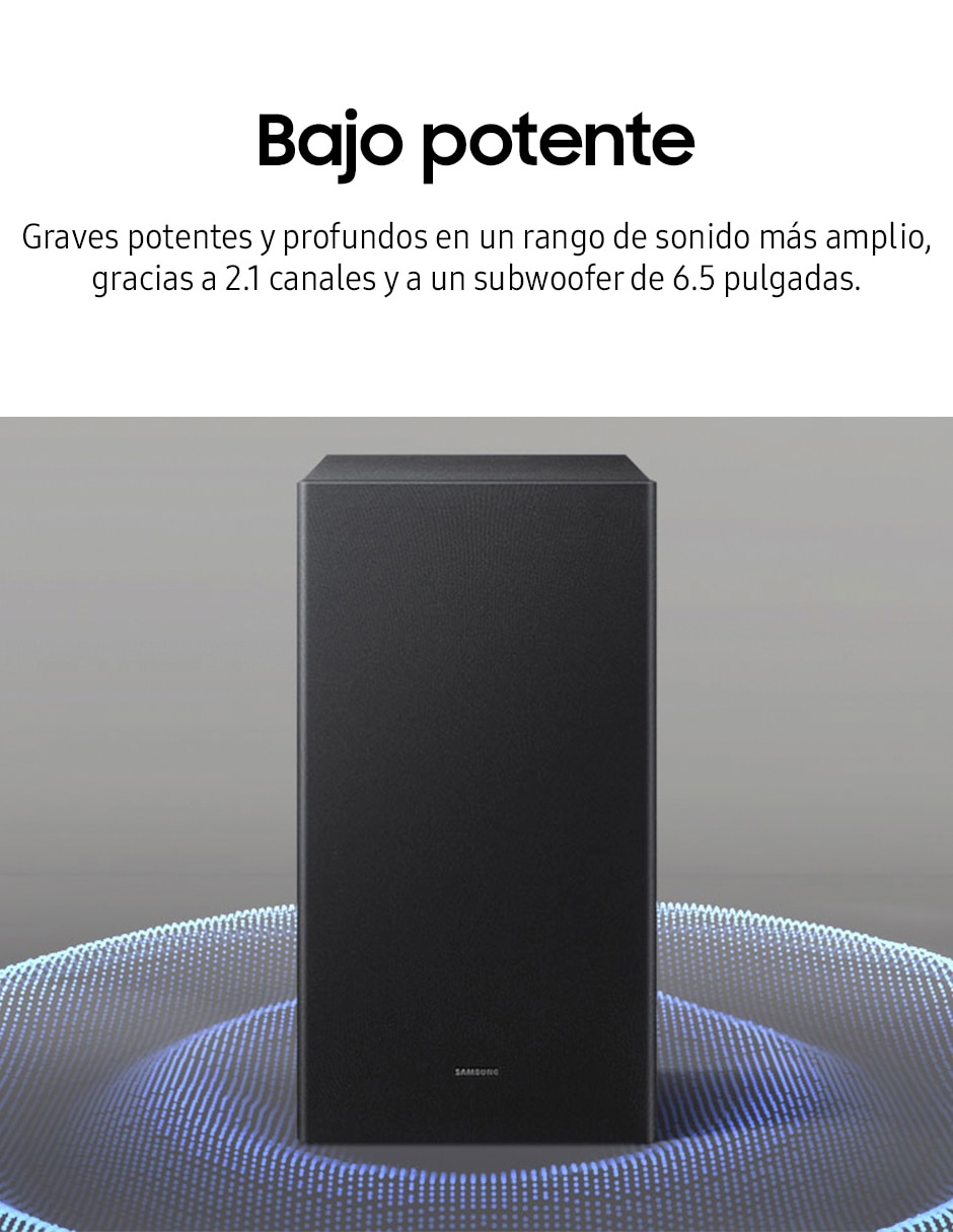 Barra de sonido hw-b450f/zx con subwoofer 2