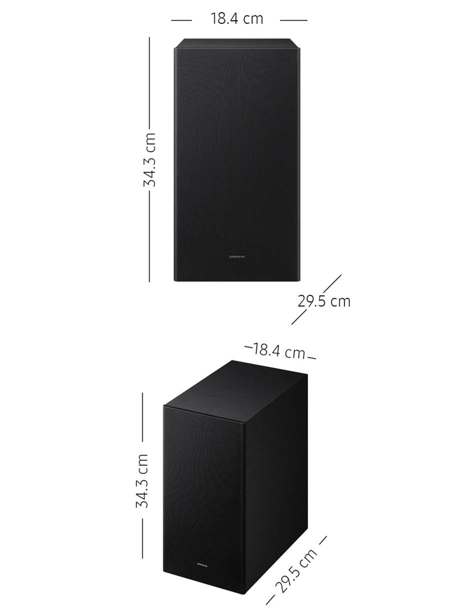 Barra de sonido hw-b450f/zx con subwoofer 11