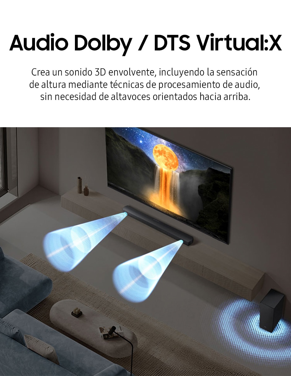 Barra de sonido hw-b450f/zx con subwoofer 3