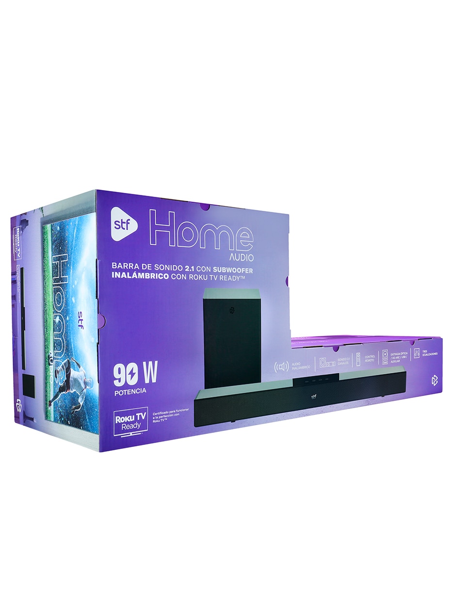 Barra de sonido 2.1 Roku con subwoofer 2